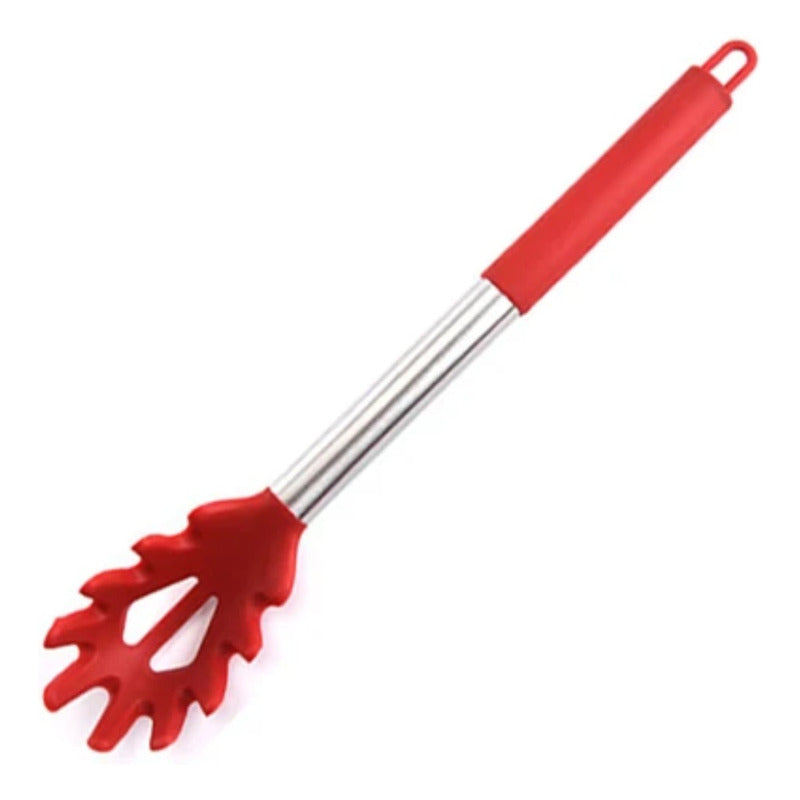 Cucharon Para Servir Pasta Acero Inoxidable Silicón Cocina