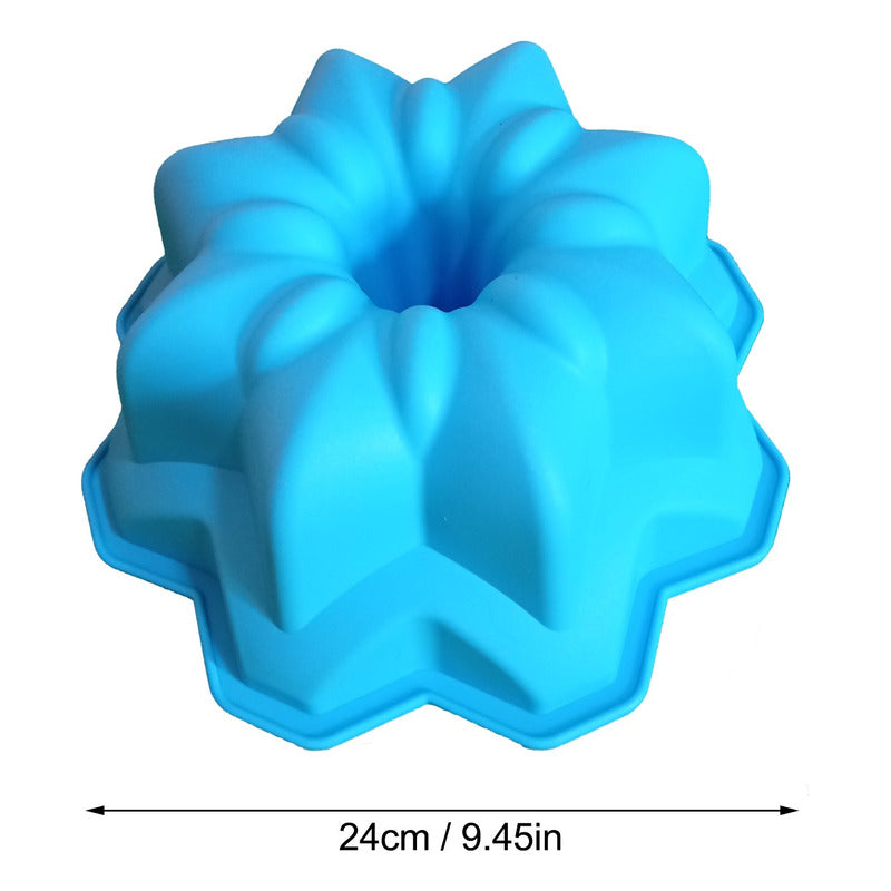 Molde De Silicón En Forma Rosca Estrella Pan Panqué Gelatina