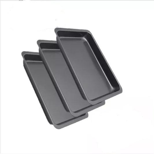 Set 3 Charolas Moldes Para Hornear Pasteles Galletas 30x20cm