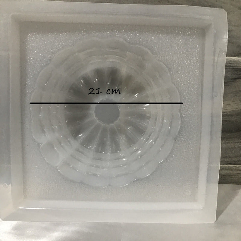 Molde Para Gelatina En Forma De Rosca Alta Con Ondas