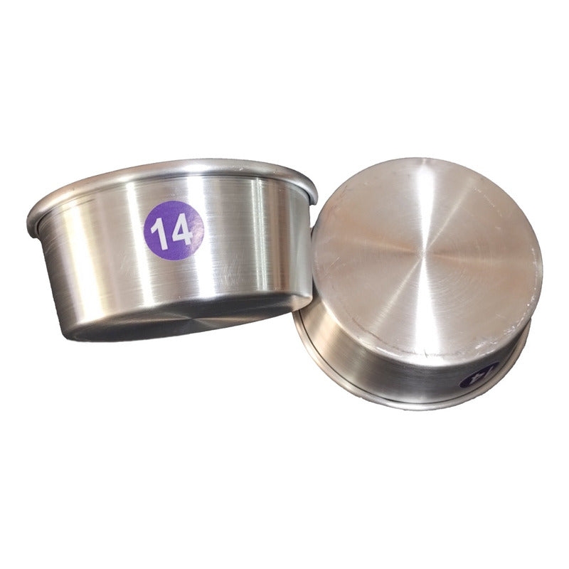 2 Moldes Para Hornear Pan, Pastel  Repostería Aluminio 14cm