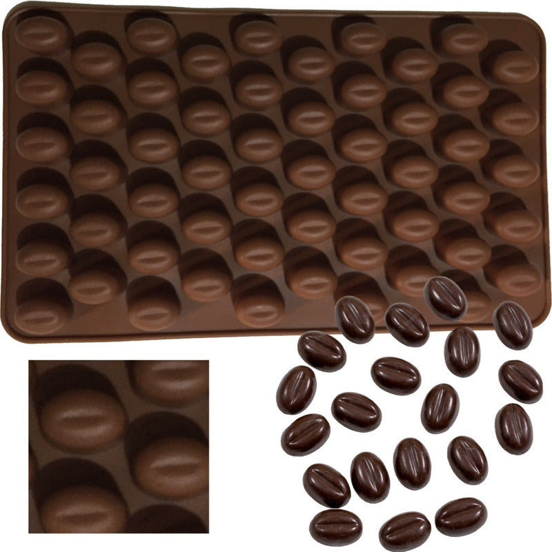 Molde De Silicon Granos De Café Para Jabon Resina Chocolate