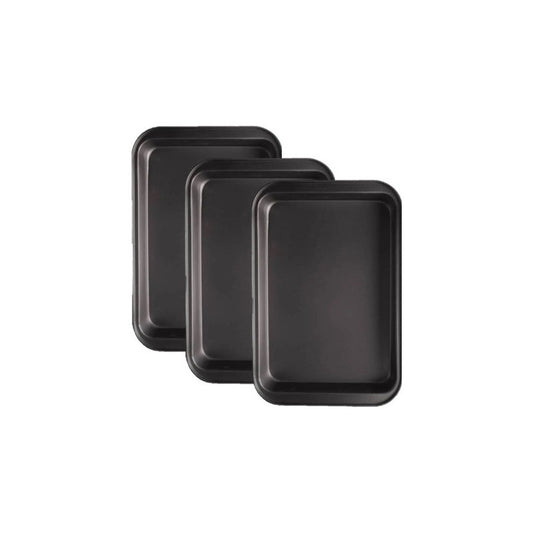 Set 3 Charolas Moldes Para Hornear Pasteles Galletas 42x29cm